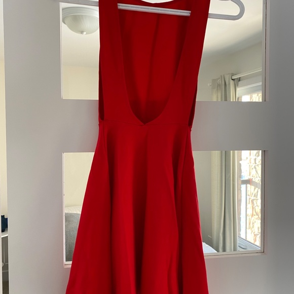 American Apparel Open Back Red Dress - Picture 2 of 4